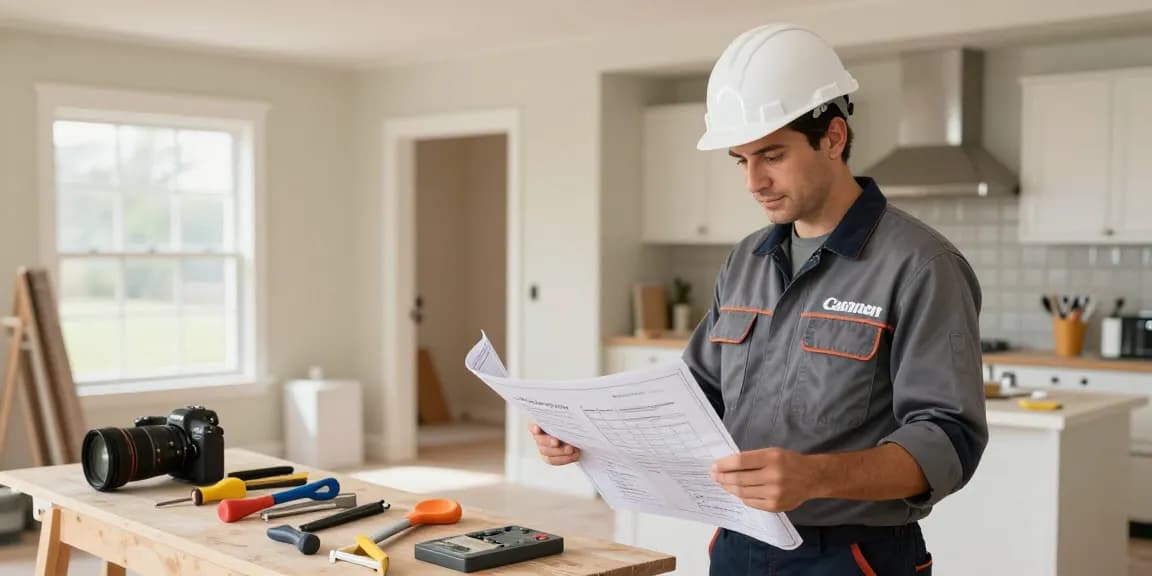 IPTV services by local trusted provider with professional contractor reviewing project plans.