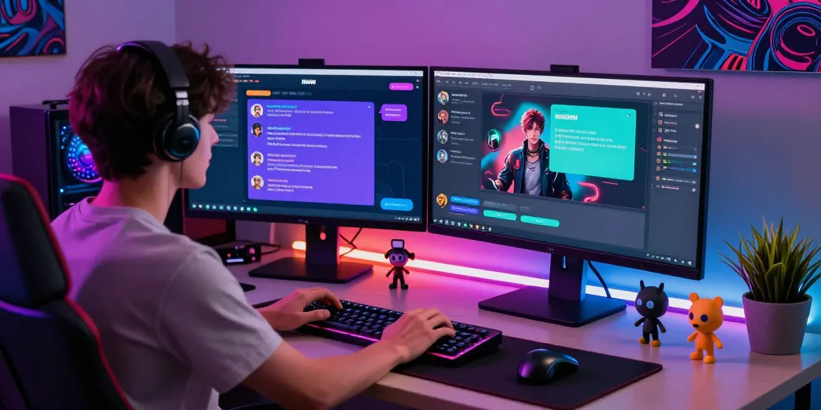 Exciting AI chat NSFW environment showcasing user interaction with dynamic character chatbots on a modern digital workspace.