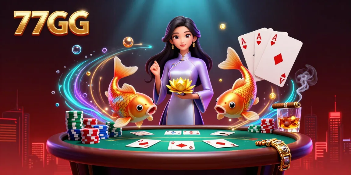 Experience thrilling gameplay at 77GG with dynamic poker action and vibrant casino elements.
