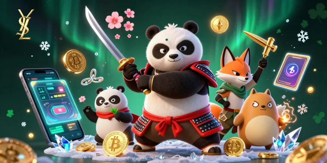 Engage with thrilling action in ysl's 3D digital casino scene featuring stunning characters and cryptocurrency elements.