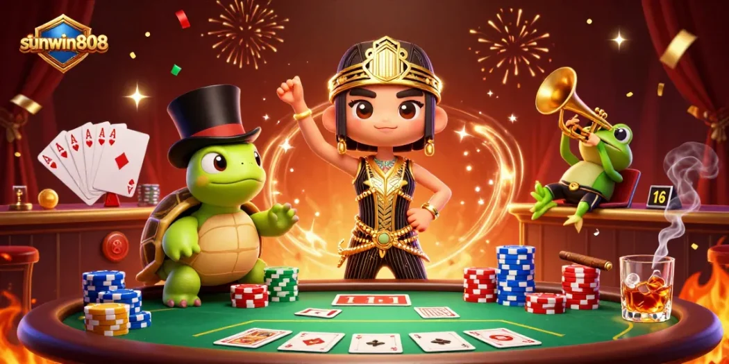 Experience thrilling gameplay at sunwin808 with vibrant 3D characters and casino elements